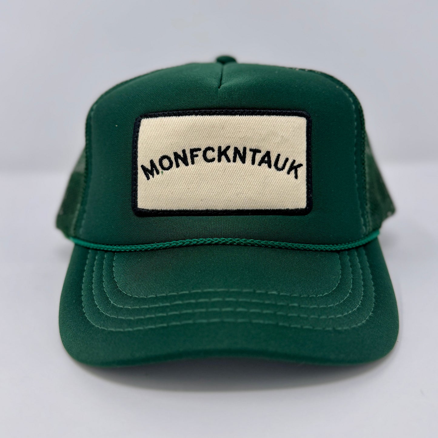 MONFCKNTAUK PATCH TRUCKER HAT - DARK GREEN