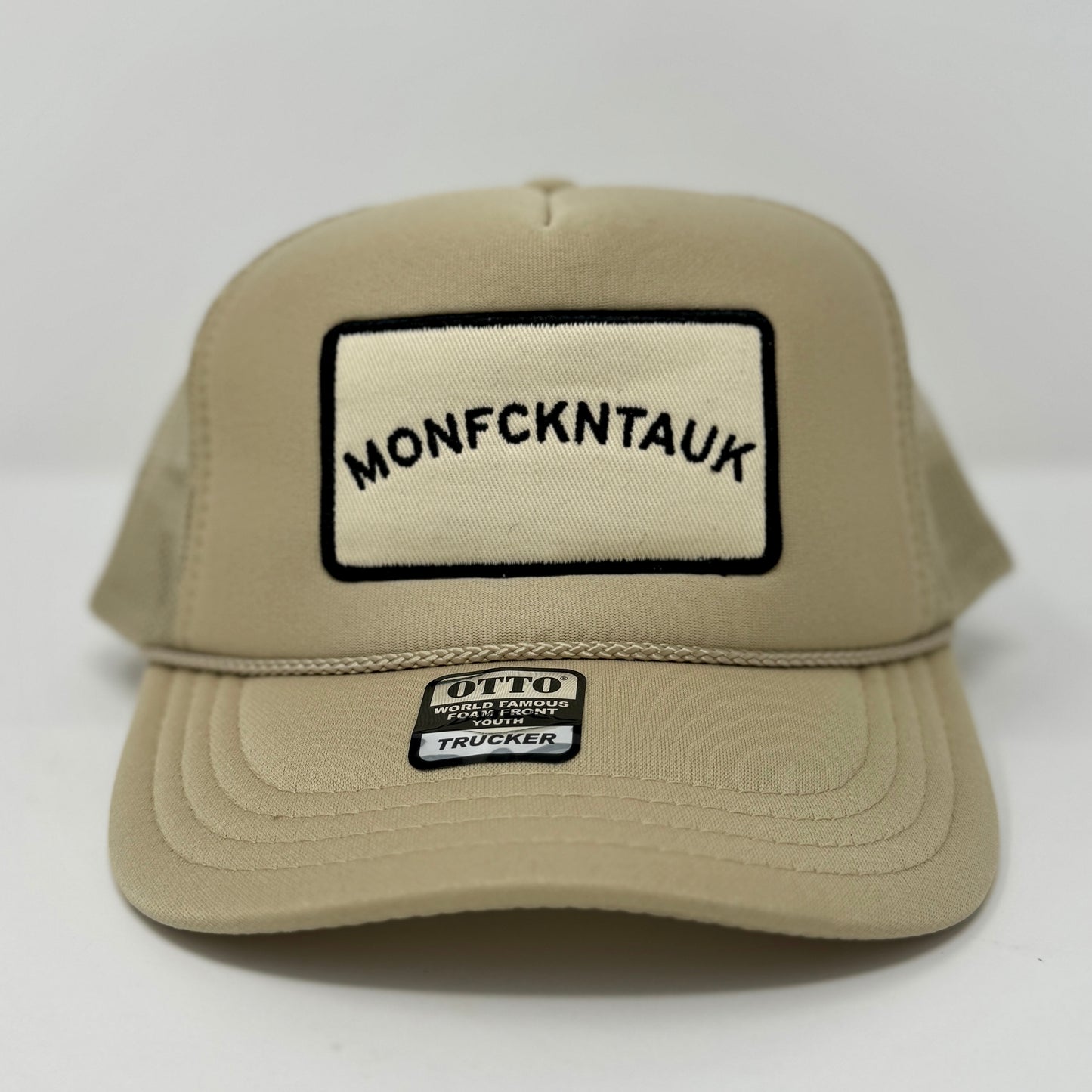 MONFCKNTAUK PATCH TRUCKER HAT - KHAKI