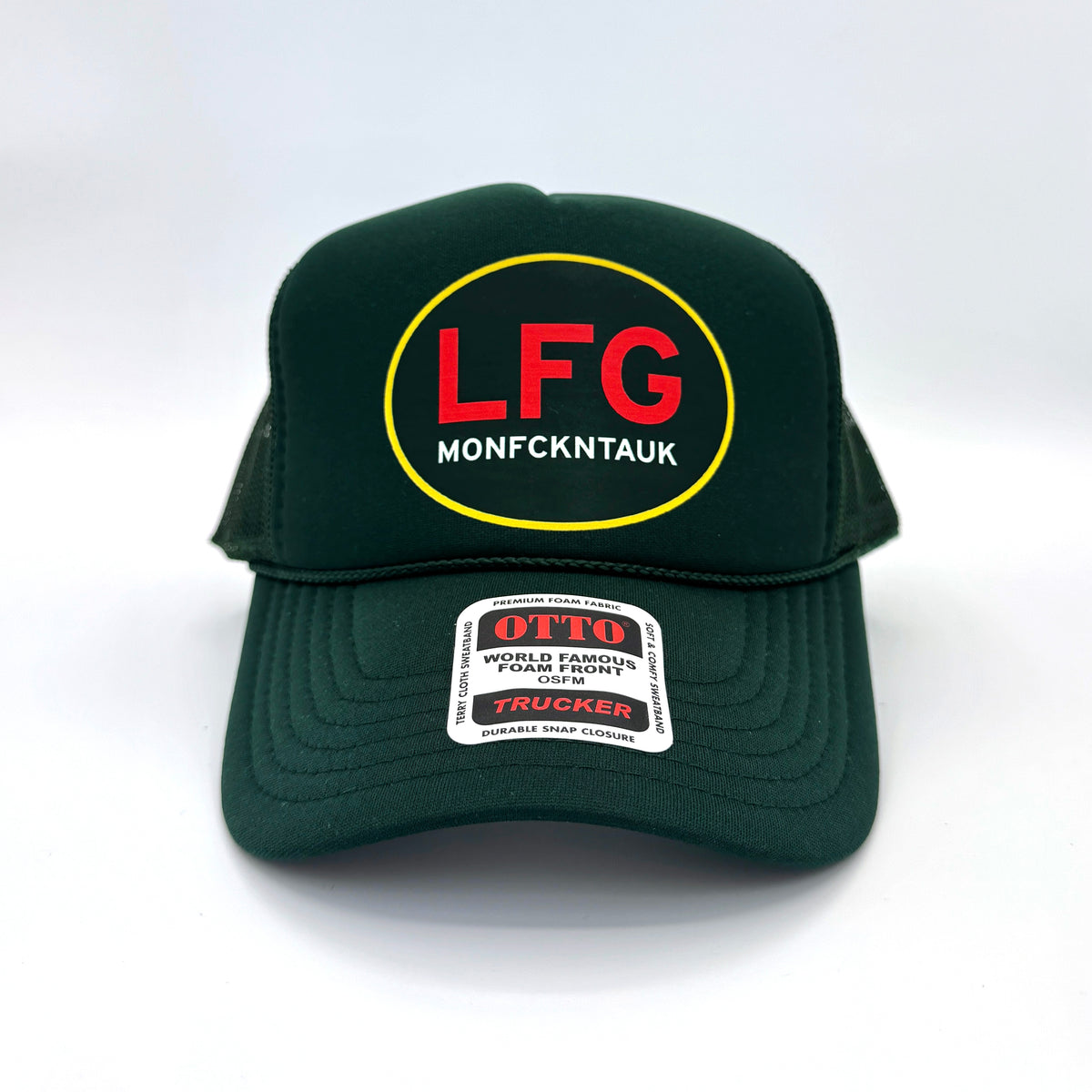 "LFG" foam trucker, dark green