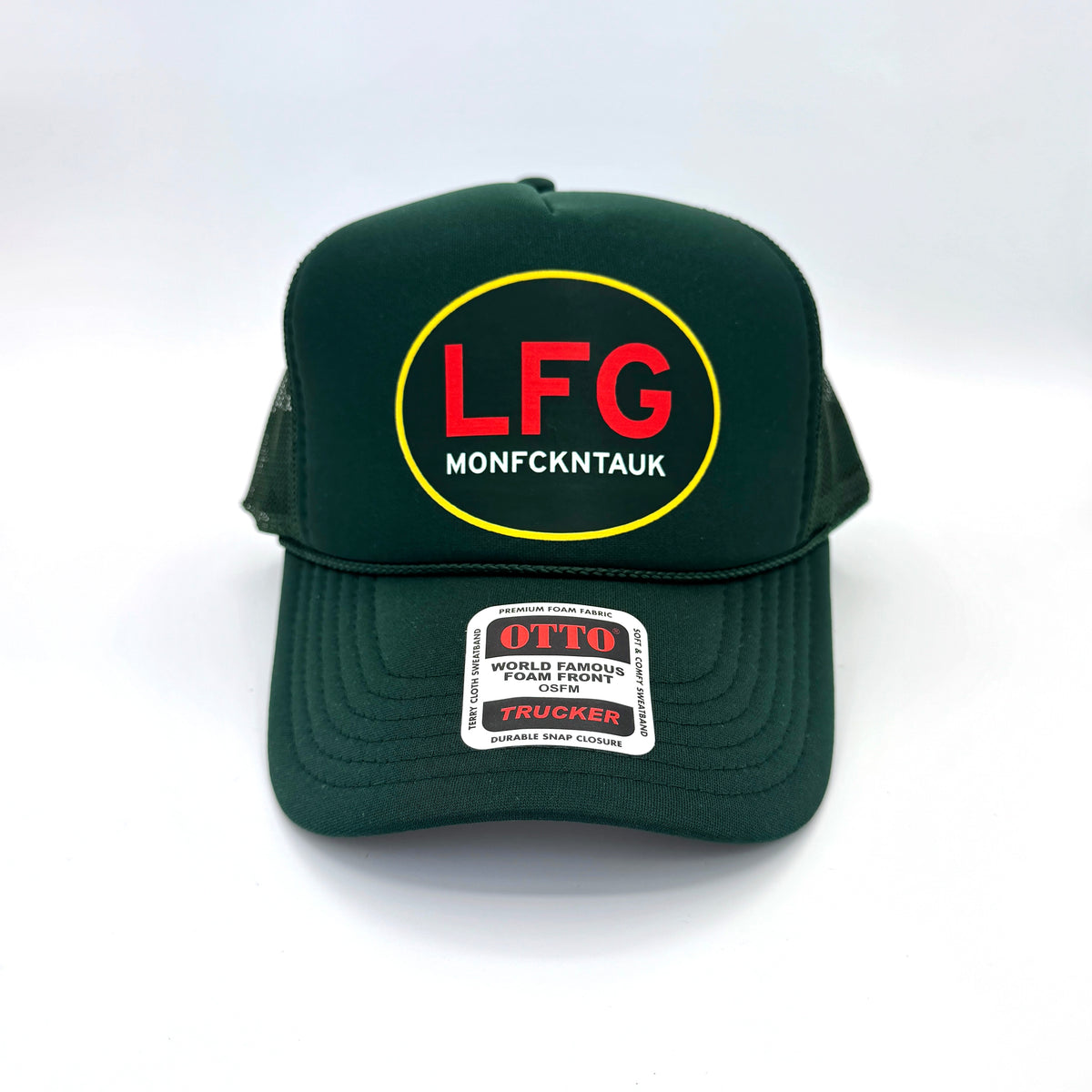 "LFG" foam trucker, dark green